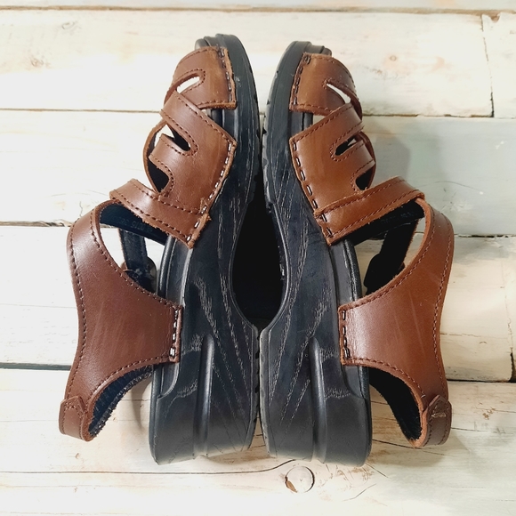 Dansko | Strappy Clog Sandals Chocolate Brown Leather Size 7.5 / 8 - Picture 7 of 10